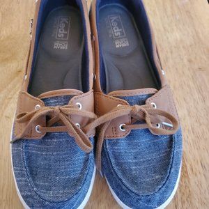 Keds Women’s Leather/Fabric Boat Shoes